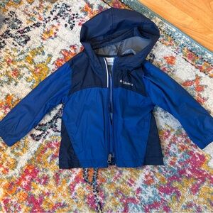 Columbia Kids Blue Hooded Windbreaker Jacket- Size 3T